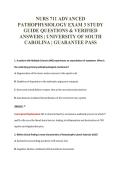 NURS 711 ADVANCED&NewLine;PATHOPHYSIOLOGY EXAM 3 STUDY&NewLine;GUIDE QUESTIONS & VERIFIED&NewLine;ANSWERS &vert; UNIVERSITY OF SOUTH&NewLine;CAROLINA &vert; GUARANTEE PASS