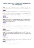 BUL3130- Exam 3&comma; BUL 3130 Exam 3 &vert; UPDATED Questions with&NewLine;100&percnt; Verified Answers