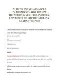 NURS 711 EXAM 3 ADVANCED&NewLine;PATHOPHYSIOLOGY REVIEW&NewLine;QUESTIONS & VERIFIED ANSWERS &vert;&NewLine;UNIVERSITY OF SOUTH CAROLINA &vert;&NewLine;GUARANTEE PASS