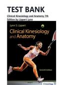 TEST BANK for Clinical Kinesiology and Anatomy 7th Edition by Lippert Lynn&vert;&vert;ISBN978-1719644525&vert;&vert;Latest Edition&NewLine;
