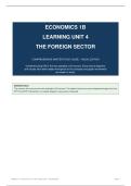 Lecture notes LU4 Foreign Sector Economics 1B &lpar;PMAC5112&rpar;  Economics for South African Students 
