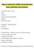Liberty University SOWK Comprehensive Exam Latest 2026 Actual Questions & Verified Answers &lpar;2026 &sol; 2027&rpar; A&plus; Grade 100&percnt; Guarantee Verified by Experts