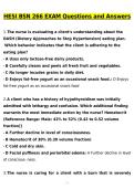 HESI BSN 266 EXAMS BUNDLED BSN 266 HESI Med Surg Multiple Choice &ndash; &lpar;2026&sol;2027&rpar; Actual Questions&comma; Verified Answers with Rationales &vert; Guarantee Pass