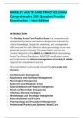 BARKLEY ACUTE CARE PRACTICE EXAM &NewLine;Comprehensive 200-Question Practice &NewLine;Examination &ndash; New Edition