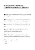 AQA A LEVEL GEOGRAPHY 7037 2&NewLine;COMPREHENSIVE EXAM QUESTIONS WITH
