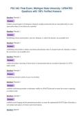 FSC 342&colon; Final Exam &vert; Michigan State University &vert; UPDATED&NewLine;Questions with 100&percnt; Verified Answers