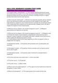 AQA A LEVEL GEOGRAPHY HAZARDS STUDY PAPER