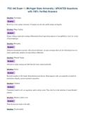 FSC 342 Exam 1 &vert; Michigan State University &vert; UPDATED Questions&NewLine;with 100&percnt; Verified Answers