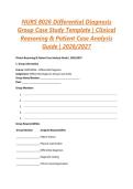 NURS 8026 Differential Diagnosis Group Case Study Template &vert; Clinical Reasoning & Patient Case Analysis Guide &vert; 2026&sol;2027