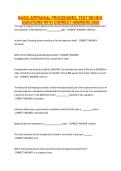 BASIC APPRAISAL PROCEDURES&comma; TEST REVIEW QUESTIONS WITH CORRECT ANSWERS 2026