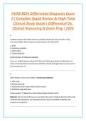NURS 8026 Differential Diagnosis Exam 2 &vert; Complete Rapid Review & High-Yield Clinical Study Guide &vert; Differential Dx&comma; Clinical Reasoning & Exam Prep &vert; 2026