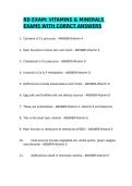 RD EXAM VITAMIN AND MINERALS EXAMS&sol;ACTUAL EXAMS &sol;GUARANTEED PASS 