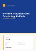 Solutions Manual for Dental Terminology 4th Kindle&period;pdf