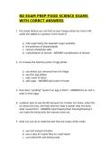 RD EXAM PREP-FOOD SCIENCE EXAMS WITH CORRCT ANSWERS&sol;GUARANTEED PASS 