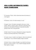 AQA A LEVEL MATHEMATICS PAPER 1&NewLine;MARK SCHEME BANK