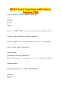 BCBA Exam Questions with Correct Answers 2026