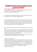 BCABA Practice Exam Questions with Correct Answers