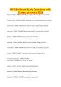 BCABA Exam Study Questions with Correct Answers 2026