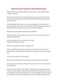 NUR 213 Exam &num;1 Question with verified answers