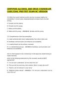 CERTIFIED ALCOHOL AND DRUG COUNSELOR CADC EXAMS WITH CORRRECT SOLUTIONS 