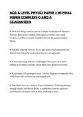 AQA A LEVEL PHYSICS PAPER 2 MS FINAL&NewLine;PAPER COMPLETE Q AND A&NewLine;GUARANTEED