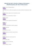 HCM 330 Final UAB &vert; University of Alabama at Birmingham &vert;&NewLine;UPDATED Questions with 100&percnt; Verified Answers&NewLine;
