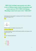 PHYS 261 Lab final exam practice test with a review of 180 previously tested Lab questions and correct answers&sol; WCU PHYS 261 Human Physiology Latest Lab exam review &ast;2026-2027&ast; 