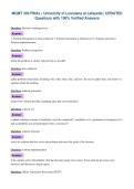 MGMT 303 FINAL &vert; University of Louisiana at Lafayette &vert; UPDATED&NewLine;Questions with 100&percnt; Verified Answers