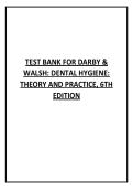 Darby & Walsh Dental Hygiene Theory and Practice 6th Edition Test Bank &ndash; Comprehensive Practice Questions and Exam Preparation Resource