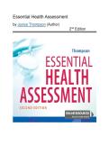 Test Bank - Essential Health Assessment&comma; 2nd Edition Chapter 1-24 Fully Covered by Janice Thompson &lpar;Author&rpar; 