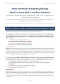 WGU D094 EDUCATIONAL PSYCHOLOGY ACTUAL EXAM 2026&sol;2027 &vert; Complete Study Guide & Solutions &vert; Verified Questions with Rationales &vert; Pass Guaranteed - A&plus; Graded&NewLine;&NewLine;