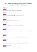 PTA NPTE Exam &lpar;Cardiovascular&sol;Pulmonary&rpar; &vert; UPDATED&NewLine;Questions with 100&percnt; Verified Answers