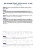 PACKAGE DEAL FOR NPTE  EXAMS with UPDATED Questions and 100&percnt; Verified Answers