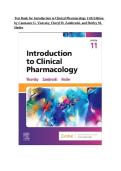 Test Bank For Introduction To Clinical Pharmacology 11th Edition &vert; Constance G&period; Visovsky&comma; Cheryl H&period; Zambroski & Shirley M&period; Hosler &vert; ISBN 9780443113369 &vert; Complete