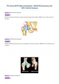 PTA Exam NPTE &lpar;Musculoskeletal&rpar; &vert; UPDATED Questions with&NewLine;100&percnt; Verified Answers