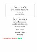 Biostatistics for the Biological and Health Sciences&comma; 2nd Edition &mdash; by Marc Triola&comma; Mario Triola&comma; Jason Roy &vert; Instructors Solutions Manual &lpar;Ch&period; 1-14&rpar;