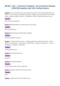 OM 300 - Test 1 - University of Alabama &vert; The University of Alabama&NewLine;&vert; UPDATED Questions with 100&percnt; Verified Answers&NewLine;