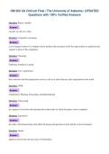 OM 300 UA Chilcutt Final &vert; The University of Alabama &vert; UPDATED&NewLine;Questions with 100&percnt; Verified Answers