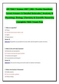 ATI TEAS 7 Science 2027 &vert; 200&plus; Practice Questions&comma; Correct Answers & Detailed Rationales &vert; Anatomy & Physiology&comma; Biology&comma; Chemistry & Scientific Reasoning &vert; Complete TEAS 7 Exam Prep