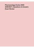 Pharmacology Evolve HESI 2026&ndash;2027 Questions and Answers &vert; Comprehensive Pharmacology Exam Review&comma; Practice Questions & Study Guide