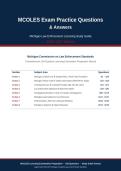 MCOLES ACTUAL EXAM 2026&sol;2027 &vert; Michigan Law Enforcement Licensing Practice Questions & Answers &vert; Study Guide &vert; Pass Guaranteed - A&plus; Graded&NewLine;&NewLine;