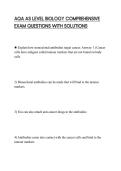 AQA AS LEVEL BIOLOGY COMPREHENSIVE&NewLine;EXAM QUESTIONS WITH SOLUTIONS