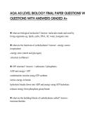 AQA AS LEVEL BIOLOGY FINAL PAPER QUESTIONS