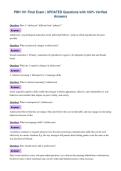 PNH 101 Final Exam &vert; UPDATED Questions with 100&percnt; Verified&NewLine;Answers