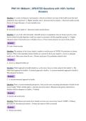 PNH 101 Midterm &vert; UPDATED Questions with 100&percnt; Verified&NewLine;Answers