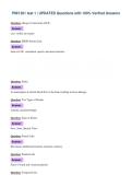 PNH 301 test 1 &vert; UPDATED Questions with 100&percnt; Verified Answers&NewLine;