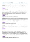 PNH 301 Test 2 &vert; UPDATED Questions with 100&percnt; Verified Answers&NewLine;