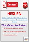 HESI RN Exit Exam NGN Version B 2026 &vert; 160 Practice Questions&comma; Answers & Detailed Rationales &vert; Next Generation Nursing Exam Prep