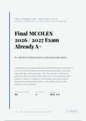 MCOLES LICENSING ACTUAL EXAM 2026&sol;2027 &vert; Exam-Prep Bundle &vert; Practice Tests & Complete Study Guides &vert; Michigan Law Enforcement &vert; Pass Guaranteed - A&plus; Graded
