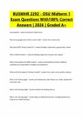 BUSMHR 2292 - OSU Midterm 1&NewLine;Exam Questions With100&percnt; Correct&NewLine;Answers &vert; 2026 &vert; Graded A&plus;